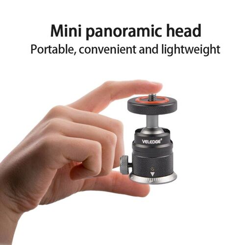 Mini rotule tout en métal pour trépied d'appareil photo, lumière LED Flash, support de trépied, support de montage, adaptateur de chaussure, berceau pour appareils photo DSLR DV