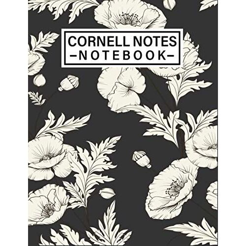 Cornell Notes Notebook: A Cute Note Taking Cornell Paper And Note Taking System For Kids Students - College Ruled Medium Lined Journal Note Taking System For School And University.