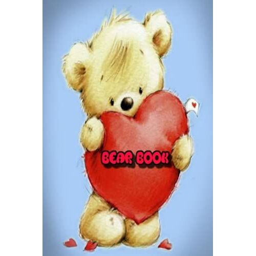 Cute Bear Notebook 6"X9" 100 Pages Wide Ruled