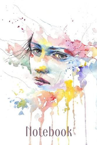 Ruled Woman Watercolor Drawing Notebook