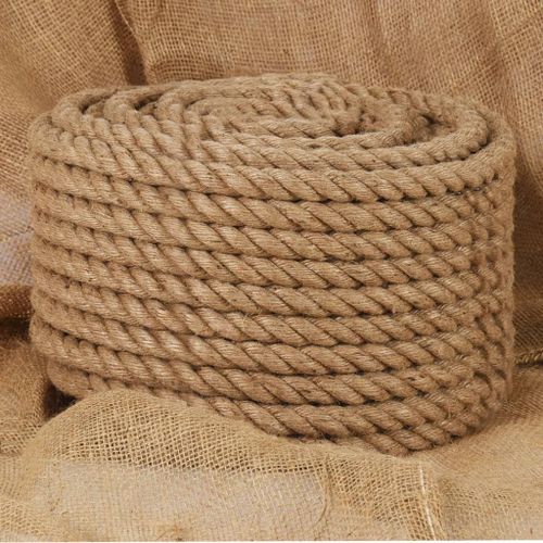 vidaXL Corde de jute 25 m de long 20 mm d'épaisseur