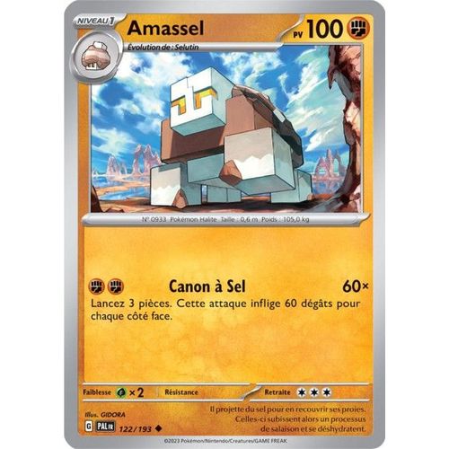 Carte Pokémon - Amassel - 122/193 - Ev2 Evolutions À Paldea