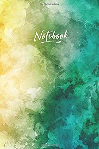 Watercolor Lined Notebook: Medium Ruled 6x9 Journal - Yellow & Green Cover (Watercolor Lined Journals)
