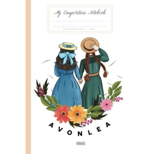 Composition Notebook Journal Anne Shirley And Diana Barry: Illustrated Rulled Pages With Cute Kawaii "Series" Characters Inside - 110 Pages - For ... Notebook - 110 Pages, Ruled And Illustrated