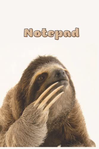 Book Of Notes: Notepad (Sloth Lazy Days)