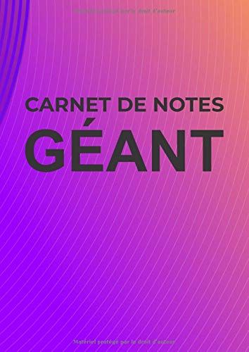 Carnet De Notes Géant: Gros Cahier 600 Pages Avec Papier Ligné Grand Format A4 (21 X 29.7 Cm)