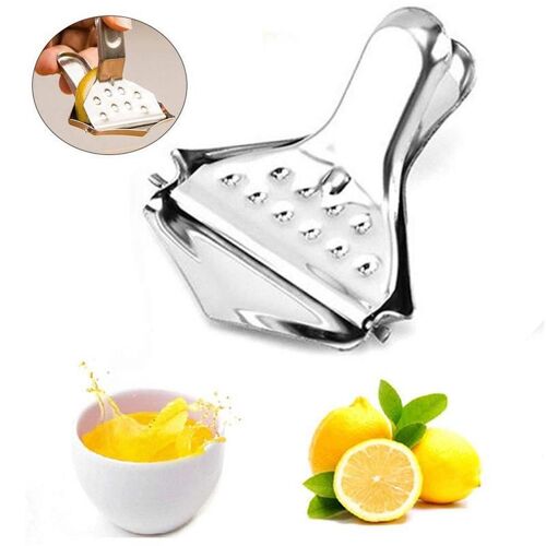 Presse-Citron Manuel En Acier Inoxydable Ju479, Mini Presse-Citron Portable, Accessoires De Cuisine, 2 Pièces