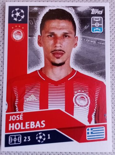 Uefa Champions League 2020 / 2021 - Olympiakos Le Pirée Pof 67 José Holebas - Topps Sticker (Foot, Autocollant, Image, Vignette)