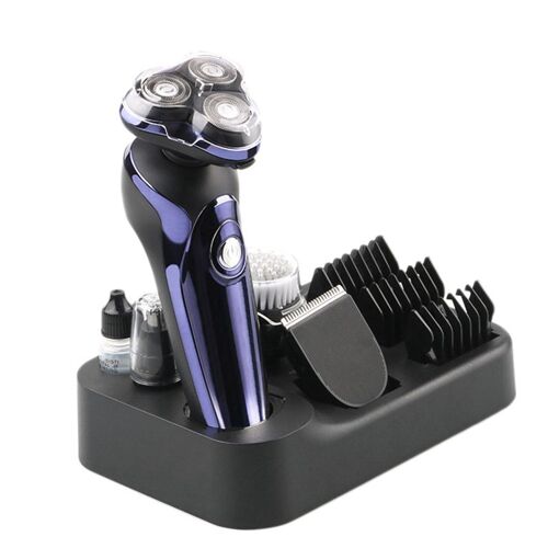 Rasoir ?Lectrique 4d Pour Hommes, Rechargeable, Rotatif, Affichage Lcd, Pour Barbe Et Cheveux 9109-May14a00767