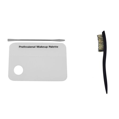 Palette De Nail Art En Acrylique Transparent Pour Femmes, Palette, Outil Et Brosse À Cheveux, Peigne En Bois À Ligne Fine, 1 Pièce 9109-May14a20233
