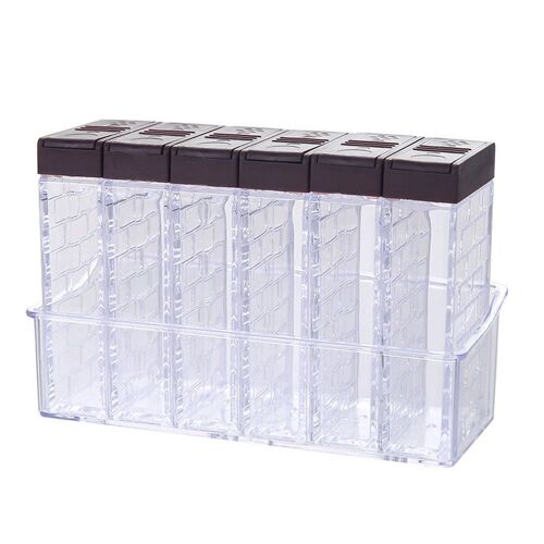 Boîte D'assaisonnement Pour Épices, Bocaux À Sel En Pp, Stockage D'épices De Cuisine, Évaluation De La Boîte, Organisation De La Maison, 6 Pièces Par Ensemble