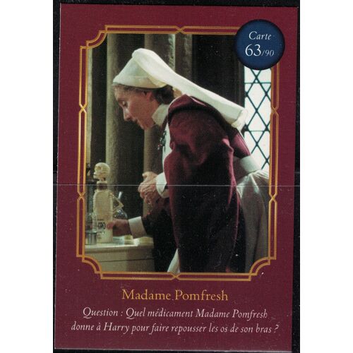 Carte Harry Potter Auchan Wizarding World Madame Pomfresh N° 63