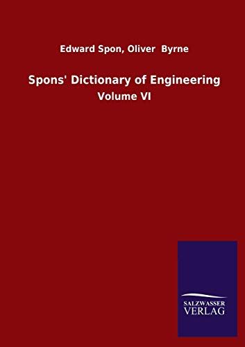 Spons' Dictionary Of Engineering