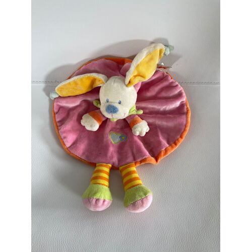 Doudou Peluche Lapin Nicotoy CUr Brodé