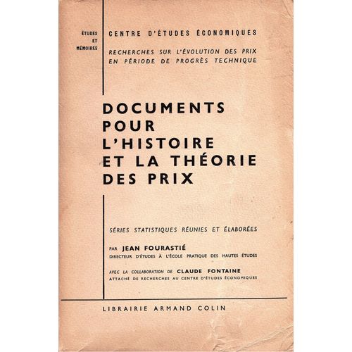 Documents Pour L'histoire Et La Théorie Des Prix
