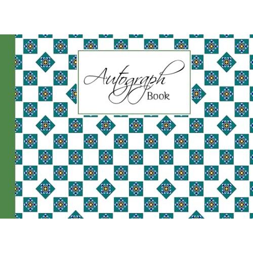 Autograph Book: Rectangles Cover | Memory Book, Signature Celebrity Memorabilia Album Gift, Size 8.25" X 6" By Sven Blum
