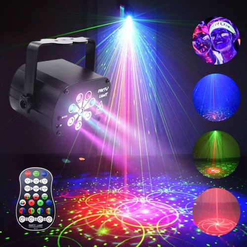 Projecteur de ciel Laser Led, 8 trous, 129 motifs, Rechargeable USB, lumière d'ambiance DJ, RGB UV, télécommande, fixation pour chambre à coucher