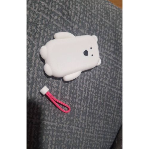 Walkie Ours Blanc + Cordon