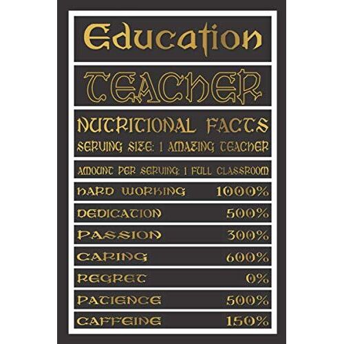 Education Teacher Gifts: Novelty Lined Notebook - Funny Appreciation Present For Educators