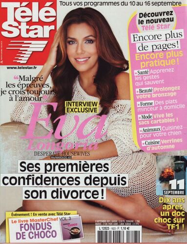 Télé Star / 05-09-2011 N°1823 : Eva Longoria (3p) - Nathan Fillion (1p) - Madonna (1p)