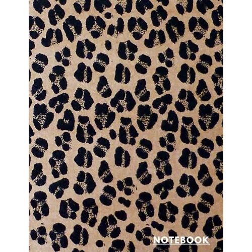 Leopard Print Notebook (Diary, Journal): College Ruled Notebook With 120 Lined Pages - 8.5'' X 11'' Dimension