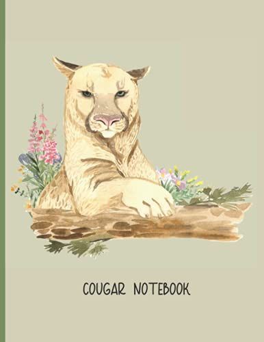 Cougar Notebook: Wide Ruled Paper Sized 8.5 X 11 Inches With 100 Pages