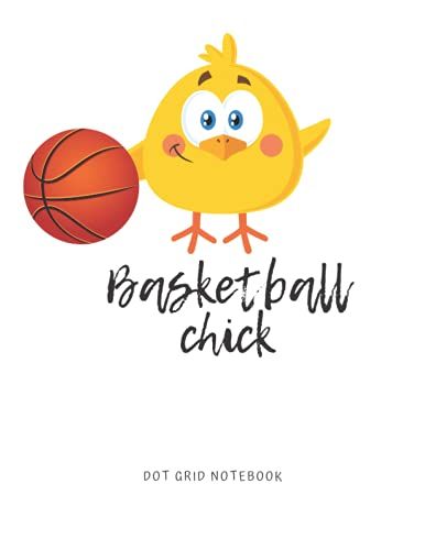Basketball Chick Dot Grid Notebook: 8.5" X 11", 110 Blank Pages, Great Gift Idea