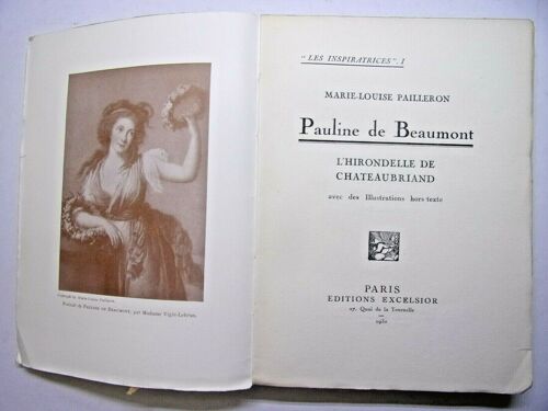 Pauline De Beaumont. L'hirondelle De Chateaubriand M.L Pailleron Eo