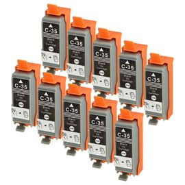 vhbw Cartouche d'encre noir remplacement pour Canon PGI-35BK (compatible, pack de 10, 10 ml)