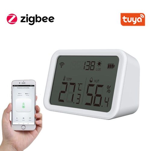 capteur WIFI de température et d'humidité, hygromètre d'intérieur, détecteur de thermomètre, prise en charge d'alexa Google Home Smart Life