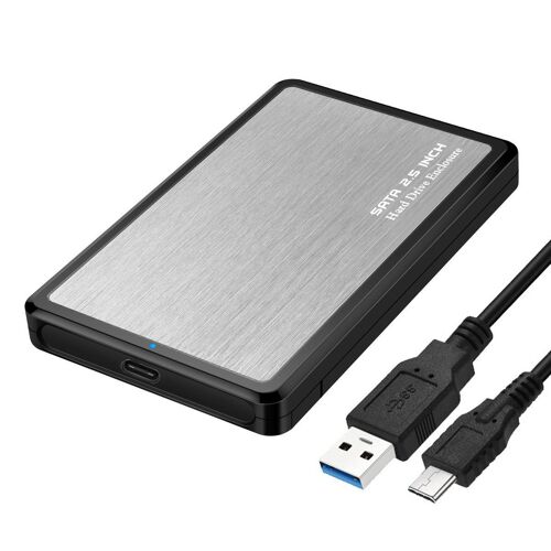 Boîtier de disque dur externe SSD de Type C à USB C pouces, SATA, 22 broches, pour ordinateur portable et PC, 2.5