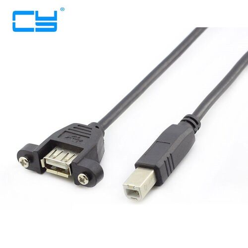 Lot de 5 câbles d'extension Mini USB vers Type USB B, câble mâle vers femelle avec trou de vis fixe 30cm 50cm 100cm