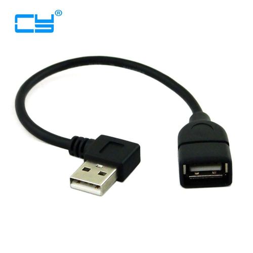 Câble USB étendu 20cm 40cm, tête droite droite courbe droite mâle à femelle longue ligne de données