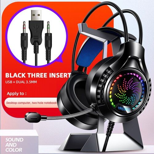 Casque de jeu filaire avec Microphone Pro 7.1, USB/3.5mm, écouteurs pour PC, PS4, Xbox One