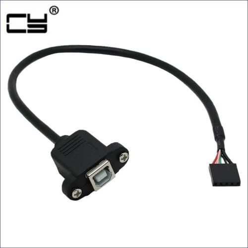 Support de panneau pour imprimante USB 2.0 B, prise femelle 2.0mm, boîtier 5 broches, carte mère PCB, câble Dupont 25cm 50cm