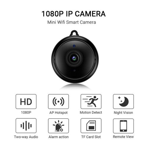 Caméra de Surveillance intérieure IP WiFi hd 1080P, dispositif de sécurité sans fil, avec suivi automatique, Audio bidirectionnel, détection de mouvement