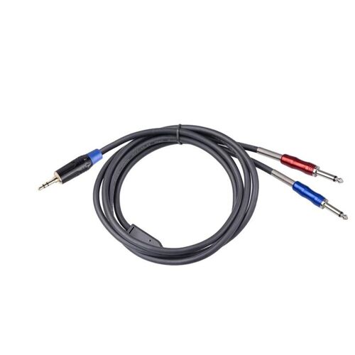 Câble Audio à Double blindage plaqué or, Jack 3.5mm vers 2 6.35 Mono mâle, câble Audio pour boîte de télévision, fil de haut-parleur de cinéma maison