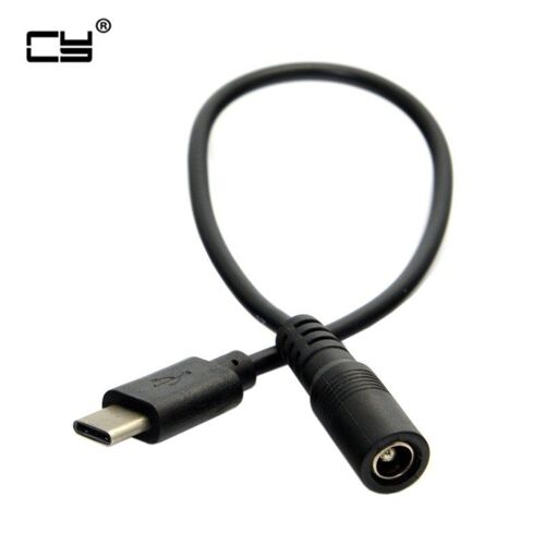 Câble d'alimentation USB 3.1 Type C USB C à DC 5.5, 2.5mm, 10cm, rallonge