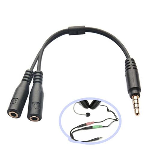 Séparateur casque pour ordinateur, 3.5mm mâle à 2 femelle 3.5mm micro Audio câble en Y casque vers PC IPhone IPod IPad équipement