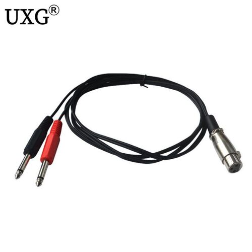 Câble Audio en Y 3 broches XLR femelle vers double 1/4 ""6.35mm Mono mâle TRS 0.3m 1.5m 5 pieds 3m