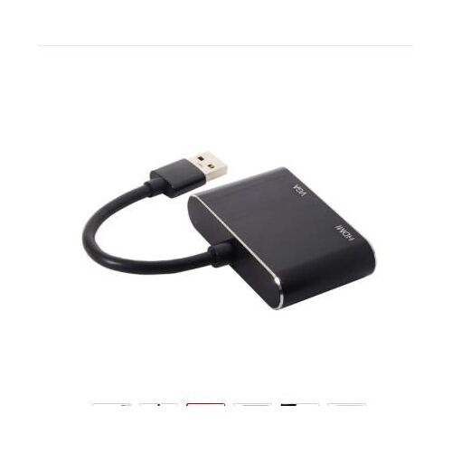 Adaptateur de convertisseur USB 3.0 et 2.0 vers HDMI et VGA HDTV, carte graphique externe 1080 P, pour Windows, Mac book, Lap top, noir