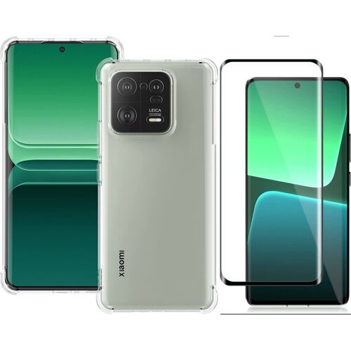 Coque Silicone Transparente Angles Renforces + Verre Trempe Pour Xiaomi 13 Pro Little Boutik©