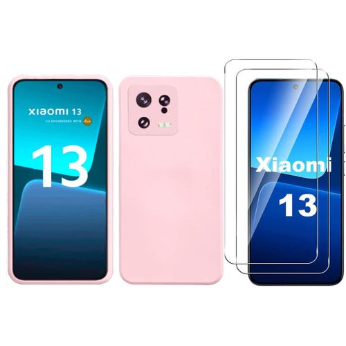 Coque Silicone Rose + 2 Verres Trempes Pour Xiaomi 13 Little Boutik©