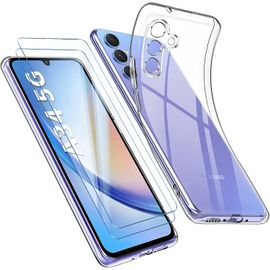 Coque Silicone Transparente + 2 Verres Trempes Pour Samsung Galaxy A34 5g Little Boutik©