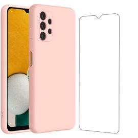 Coque Pour Samsung Galaxy A13 4g Silicone Rose + Verre Trempe Little Boutik®
