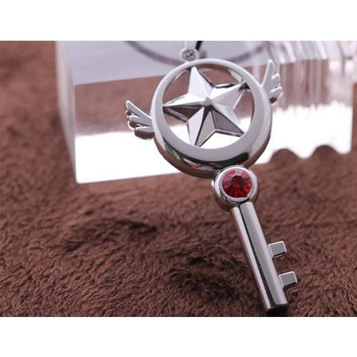Collier Sakura Kinomoto Anime Japonais Cardcaptors Kādokyaputā Sakura. Black Sugar Boutique Bijou Fantaisie Collier Accesoire Bague Manga Anime Cosplay Déguisement