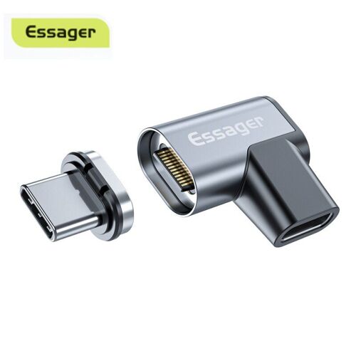 Adaptateur de câble magnétique USB Type C 100W, convertisseur de câble magnétique pour Ipad Pro Macbook Huawei Xiaomi, connecteur plié