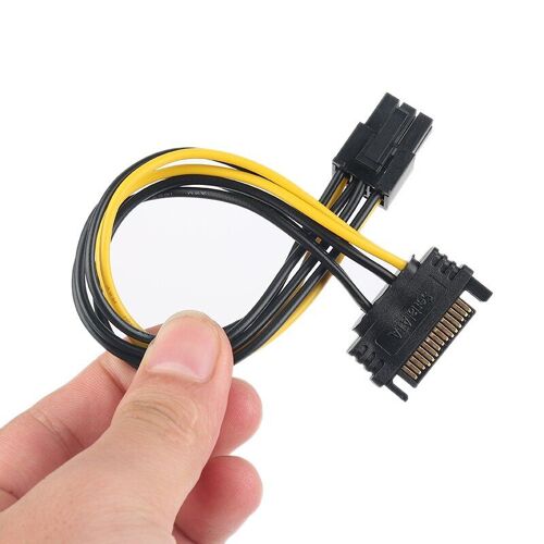 Câble d'alimentation PCI E de 15 à 6 broches, convertisseur de carte graphique PCI Express, longueur de 20CM, vente en gros