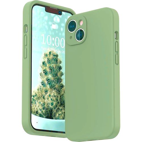 Coque Silicone Pour Iphone 14 Couleur Vert Protection Objectif Appareil Photo Little Boutik®