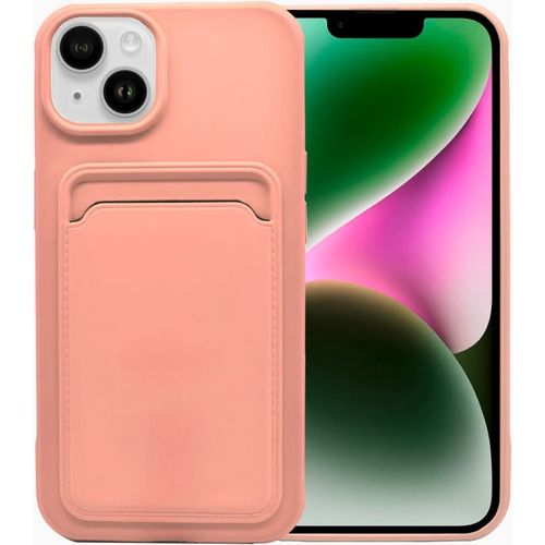 Coque Silicone Avec Porte Carte Rose Pour Iphone 14 Little Boutik®